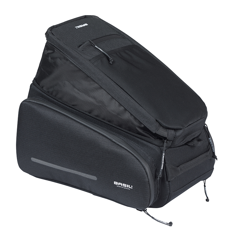 Sacoche arriere velo Basil move noir avec soufflet waterproof extensible 10-26L fixation porte bagage (L33X l24cmxh18cm) fixation systeme mik 2.0 (inclus) - vue 5