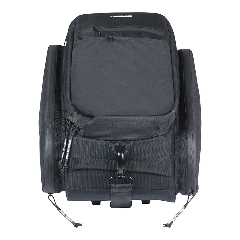 Sacoche arriere velo Basil move noir avec soufflet waterproof extensible 10-26L fixation porte bagage (L33X l24cmxh18cm) fixation systeme mik 2.0 (inclus) - vue 6