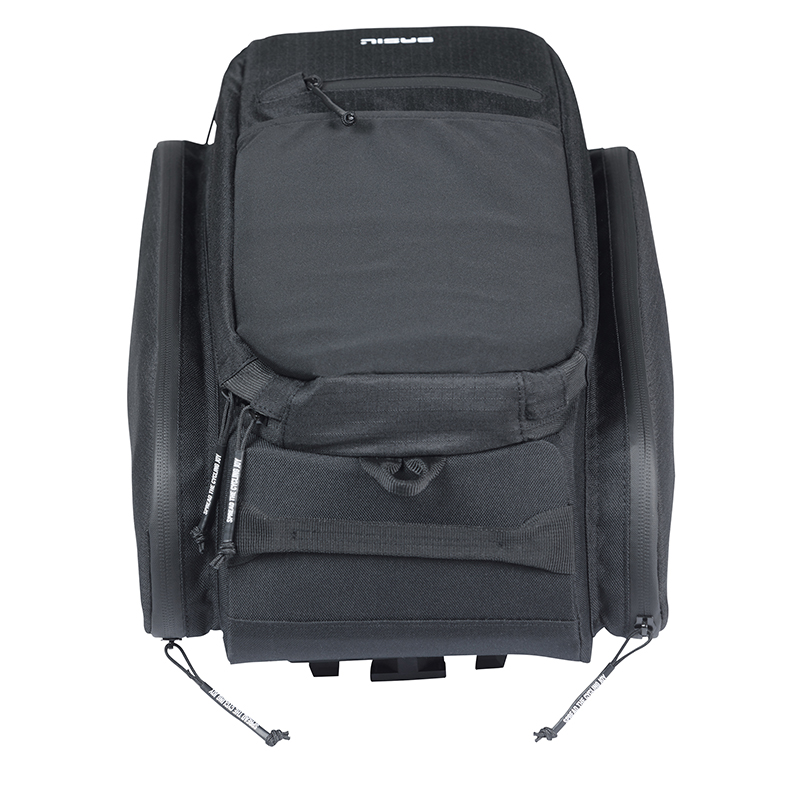 Sacoche arriere velo Basil move noir avec soufflet waterproof extensible 10-26L fixation porte bagage (L33X l24cmxh18cm) fixation systeme mik 2.0 (inclus) - vue 7