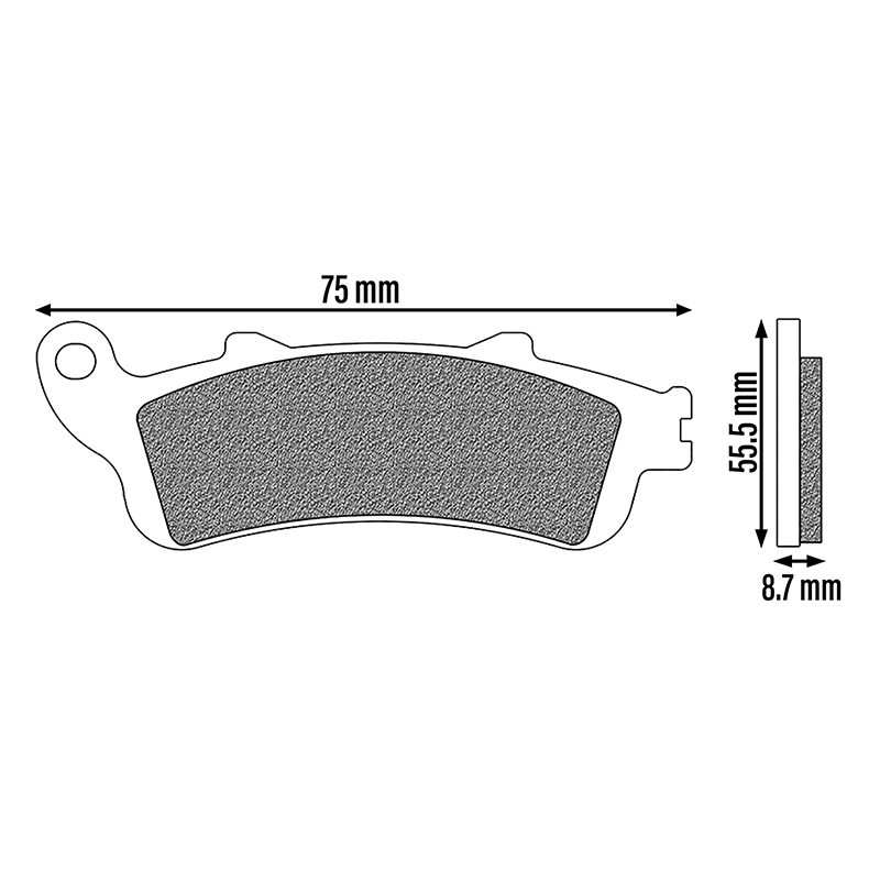 Plaquette de frein Newfren FD0254BT touring organique - vue 2
