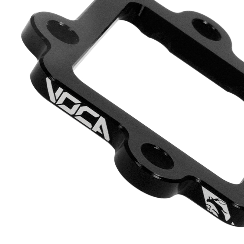 Cale de clapet admission 5mm aluminium CNC noir VOCA RACING pour MBK Nitro/Mach G/Ovetto et Yamaha Aerox/Jog R/Néo's moteur Minarelli - vue 3