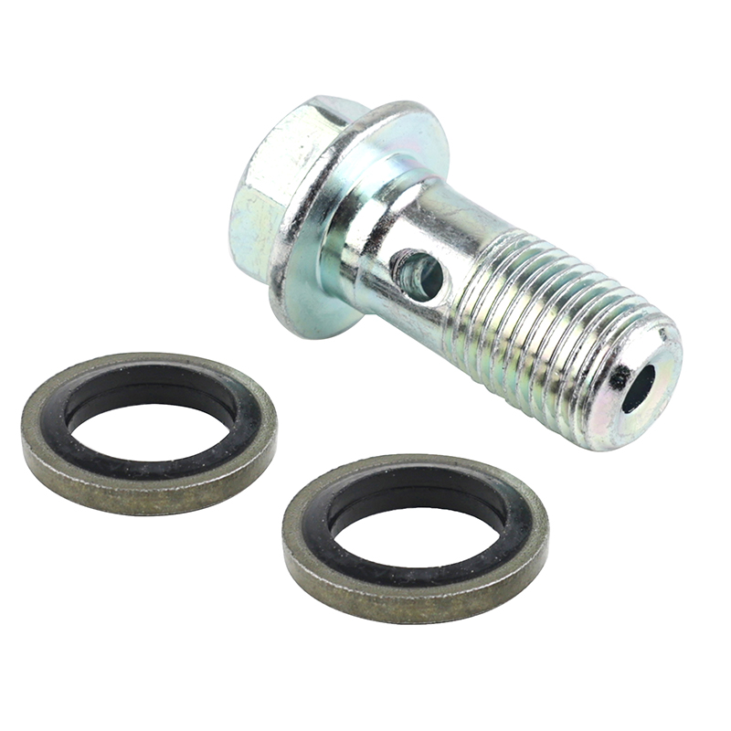 Vis raccord banjo durite de frein M10 x 100 avec joints Stage 6 - vue 2