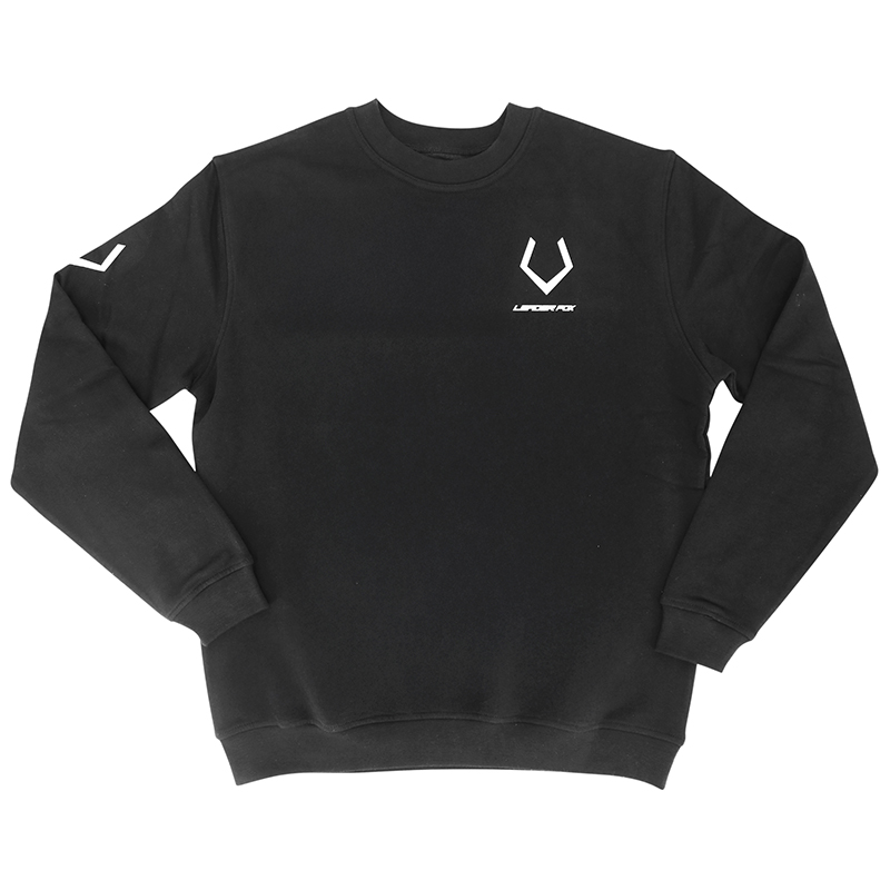 SWEAT-SHIRT LEADER FOX TAILLE L NOIR (LOGO BLANC) -ACS-