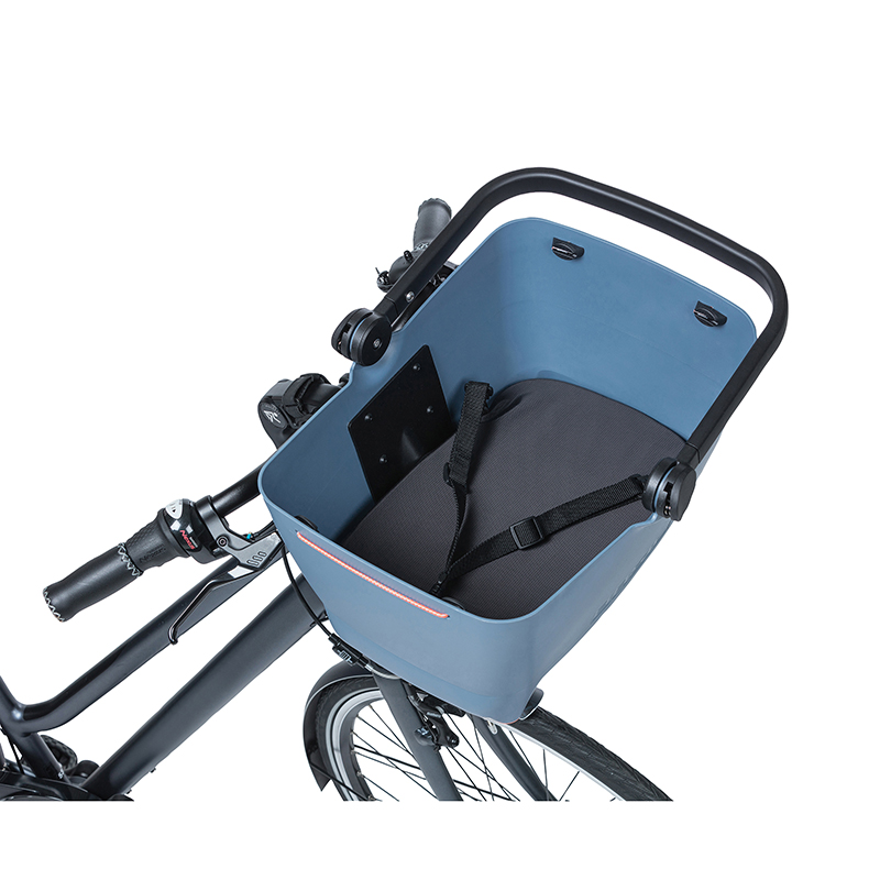 Panier arrière Basil Buddy bleu pour chien 45x32x22 cm compatible système MIK - vue 8