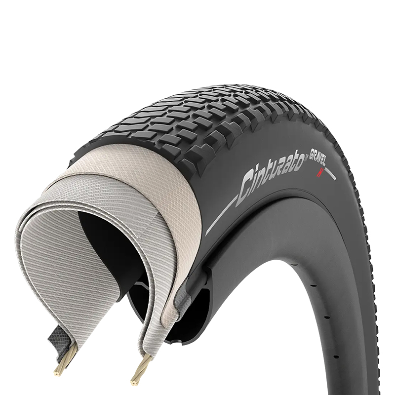 Pneu gravel VTT 27.5 x 1.75 Pirelli Cinturato Gravel H noir tubeless ready TS (45-584) - vue 4