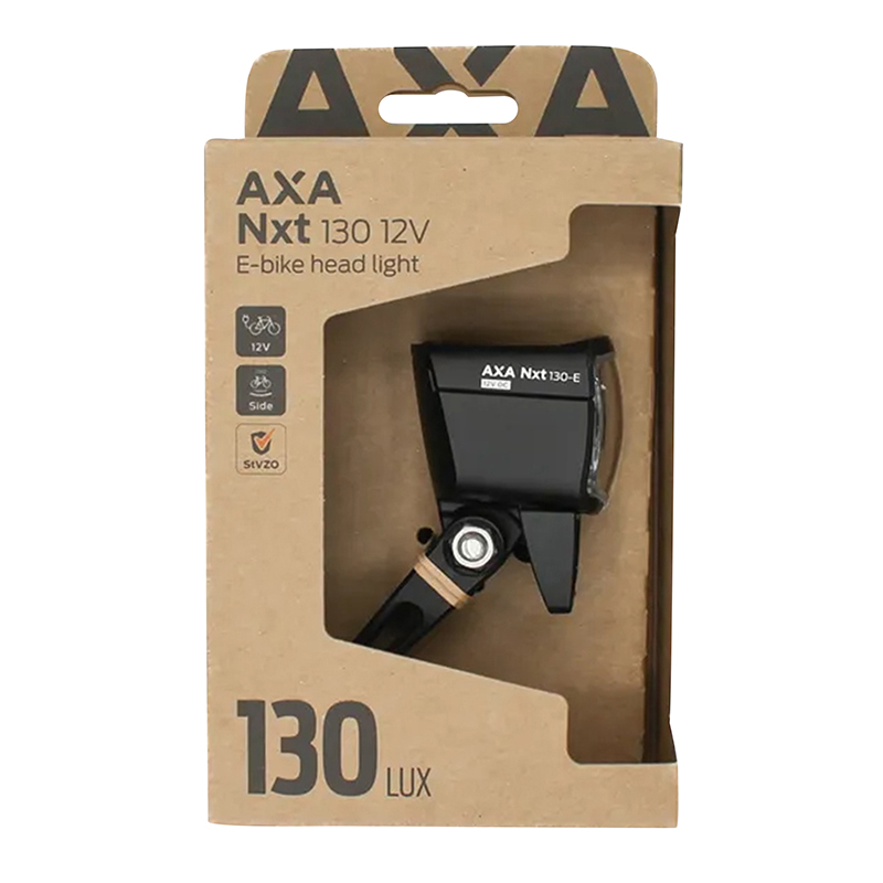 Eclairage velo vae - e-bike avant sur fourche Axa NXT 130 e-bike 6-12V 130LUX homologue noir compatible dynamo - pour voir a 140M et visible a 7KMS - vue 6