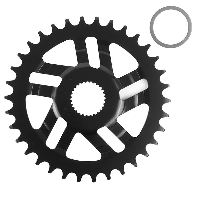 Plateau vae-e-bike direct mount pour bosch Esjot 34DTS mono noir acier (2.38 - 1-2X3-32" - 5.65 – 1-2X11-128") 4ÈME generation) (deport 2.5MM) - vue 2