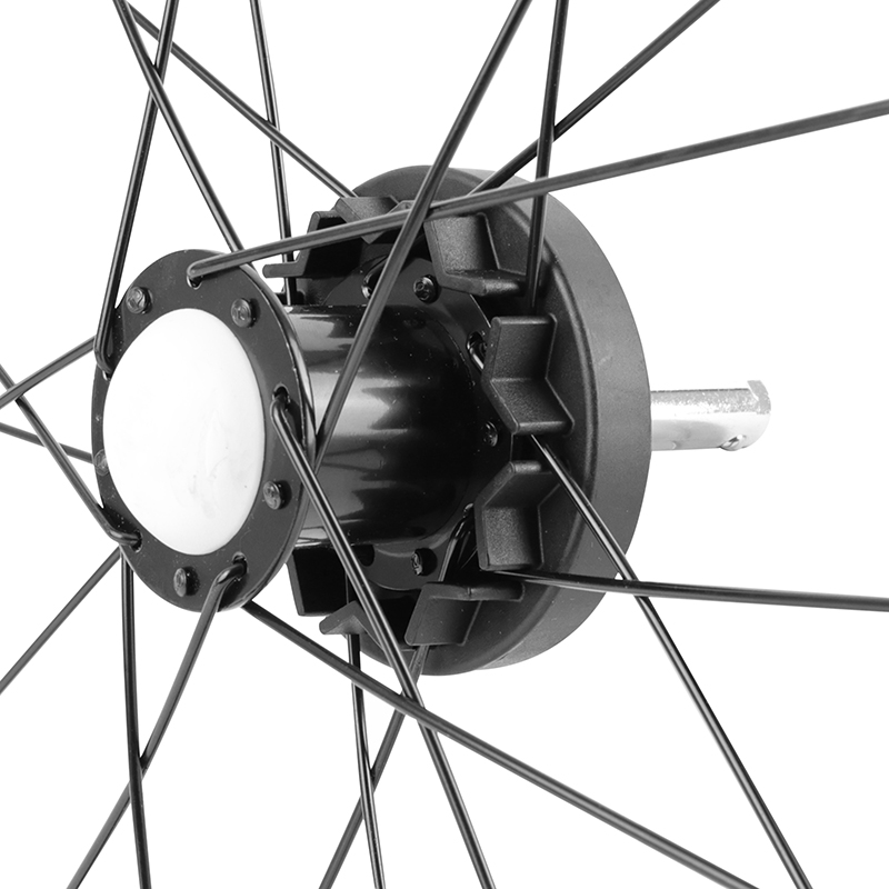 Roue remorque vélo 20" moyeu fusée rayon avec pneu et chambre gauche Polisport 161054 - vue 3