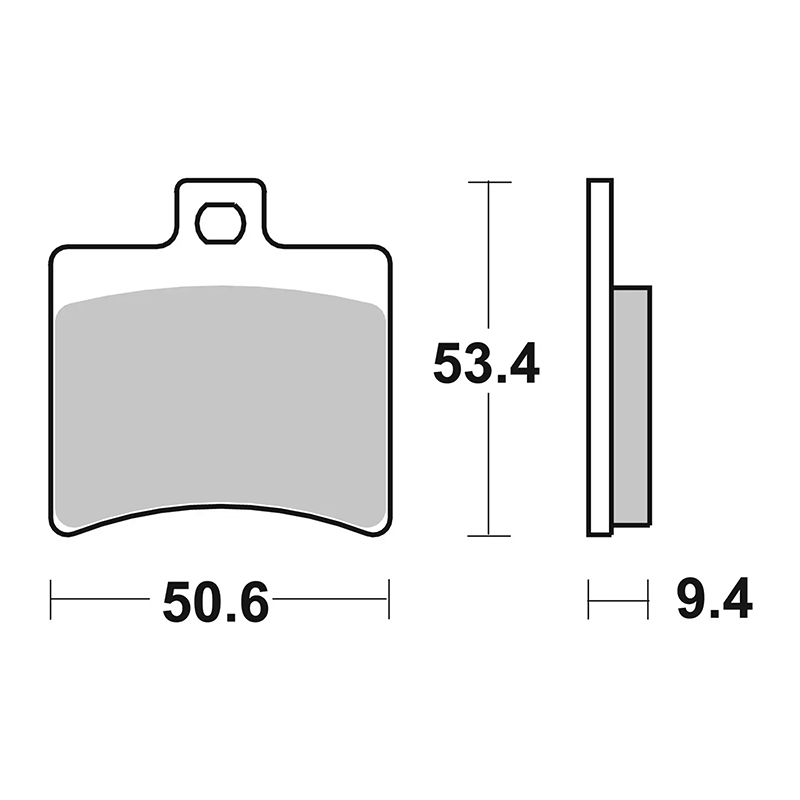 Plaquette de frein Brembo carbone céramique pour Aprilia Atlantic 125, Benelli Velvet 250, Malaguti Phantom Max 125 arrière - vue 3