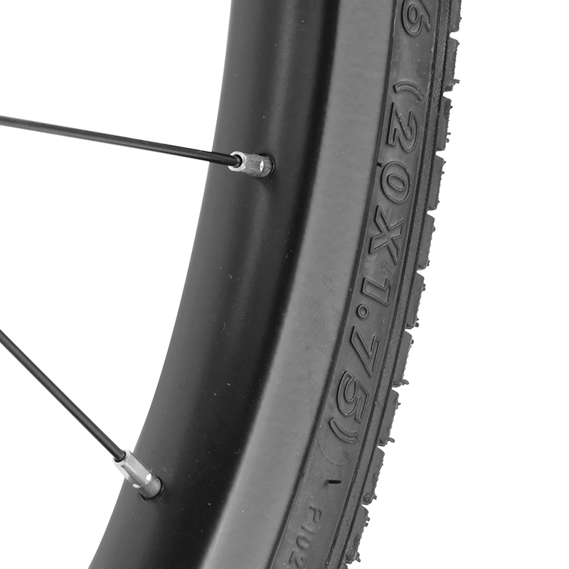 Roue remorque vélo 20" moyeu fusée rayon avec pneu et chambre (droite) Polisport 161054 - vue 5