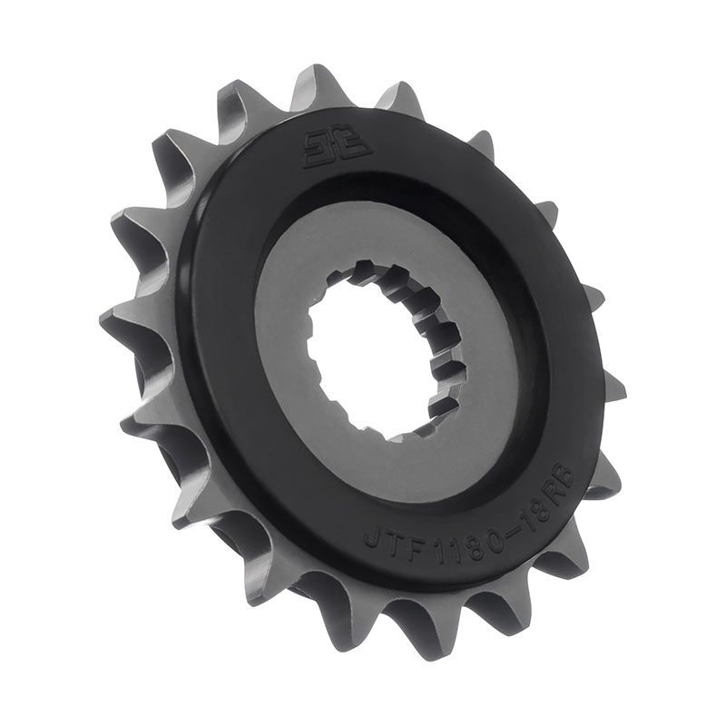 Pignon moto JT Sprockets adaptable Triumph 1050 Speed Triple 2005-2015, Speed Triple R 2012-2019, Tiger Sport 2014-2021 530 18 dents DTS RB caoutchouc