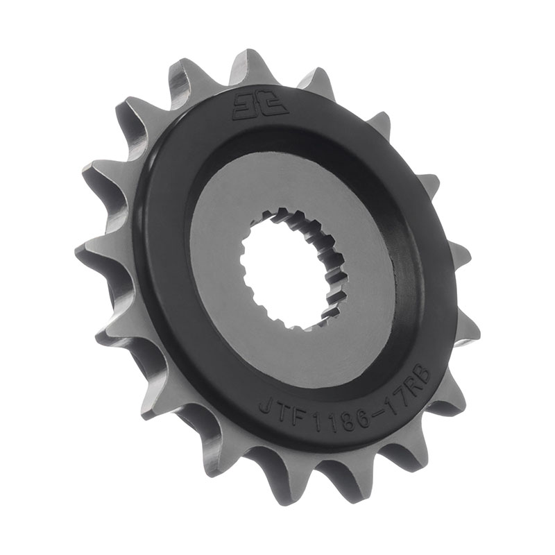 Pignon JT Sprockets 17Z PAS 525 caoutchouté diamètre intérieur 25/22,5 - vue 2