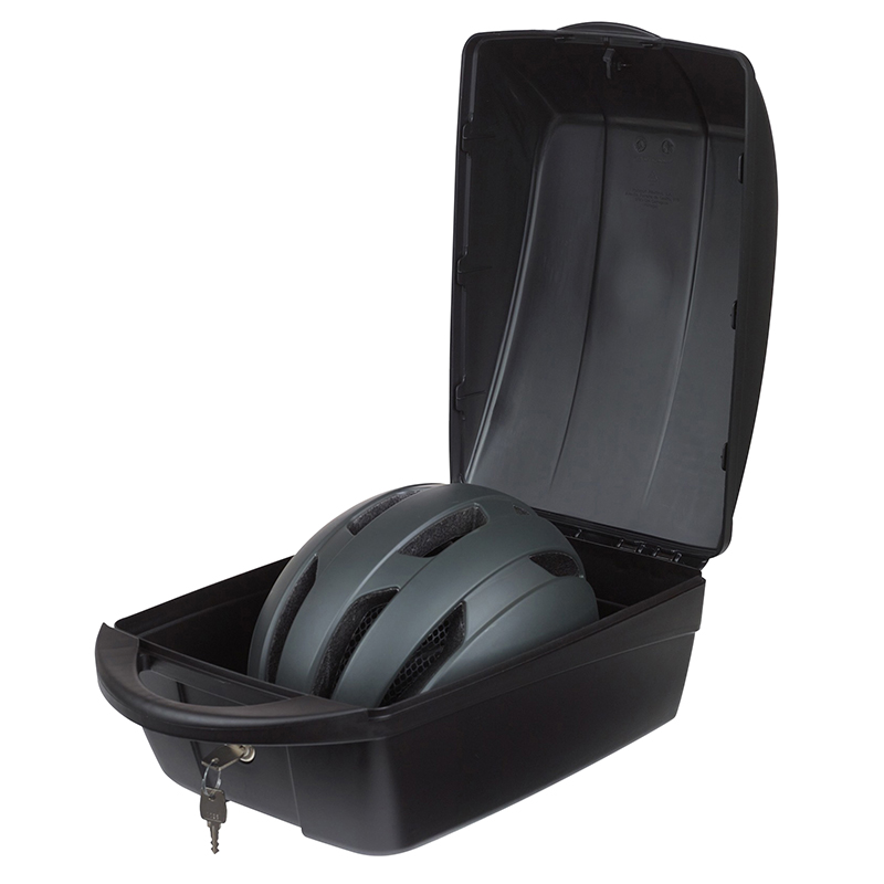 Top case velo box Polisport 11L noir fixation mik-mik-hd 2.0 verrouillage securise sur porte bagage a cle (long 42CM x larg 26CM x haut 21CM) - poids max 5 KG - vue 5