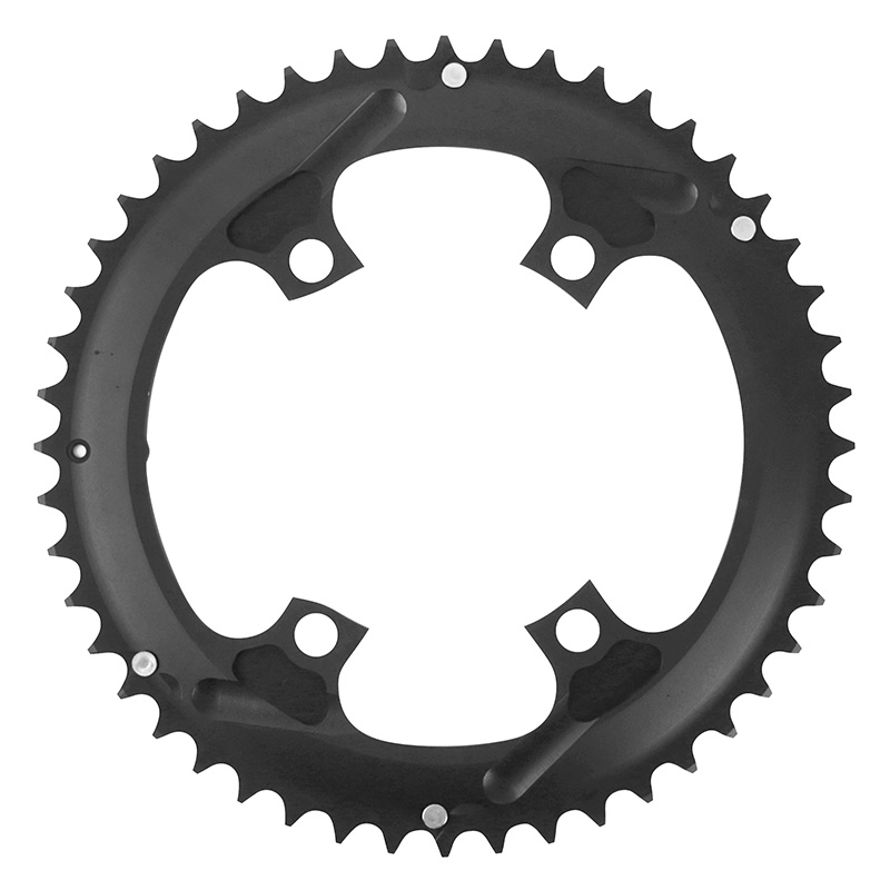 Plateau route 4BRA d.110 pour shimano ultegra R8100-8170 dura-ace R9200-9270 105 R7100 ta X110 48DTS exterieur noir 12V. (penser a commander le kit intravis correspondant) - vue 2