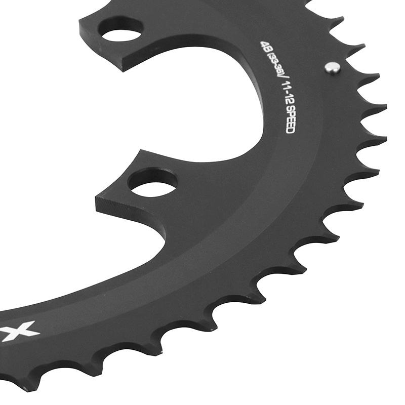 Plateau route 4BRA d.110 pour shimano ultegra R8100-8170 dura-ace R9200-9270 105 R7100 ta X110 48DTS exterieur noir 12V. (penser a commander le kit intravis correspondant) - vue 4