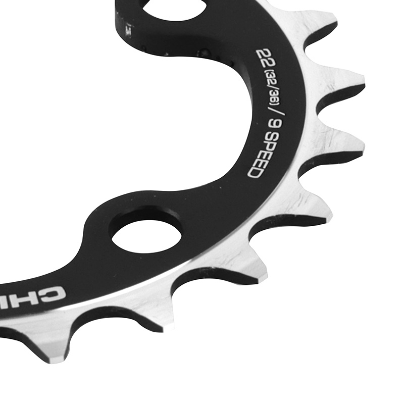 Plateau VTT Spécialités TA 4BRA diamètre 64 Chinook 22 DTS intérieur double-triple noir alu Shimano SRAM FSA 9V - vue 4