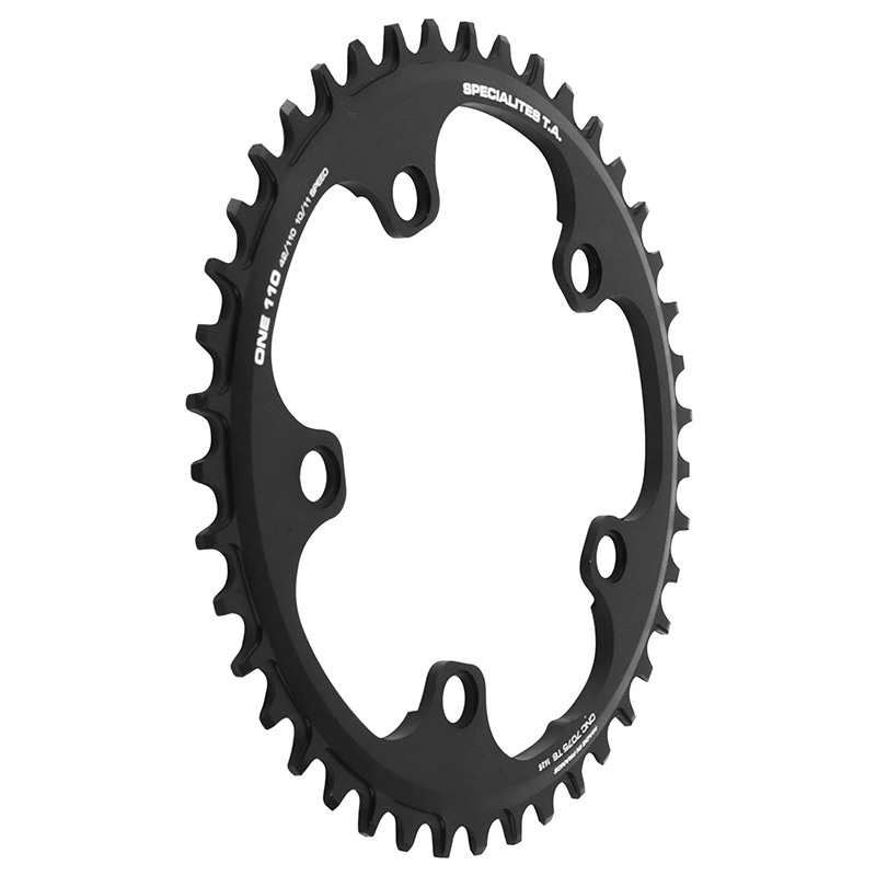 Plateau gravel 5BRA d.110 pour shimano GRX mono ta 110 one 42DTS compatible shimano-sram noir 10-11-(12V sram) - vue 3