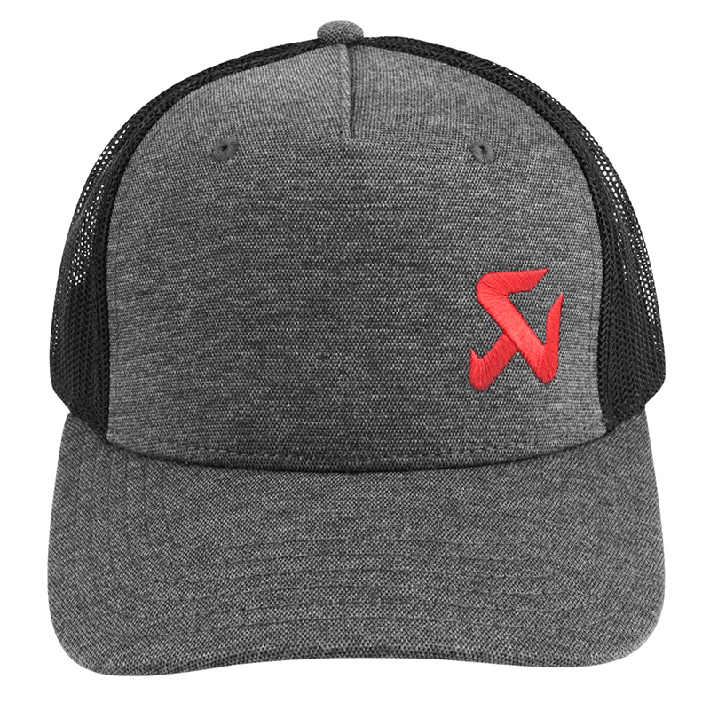 Casquette Akrapovic type camionneur gris foncé maille noire - vue 2