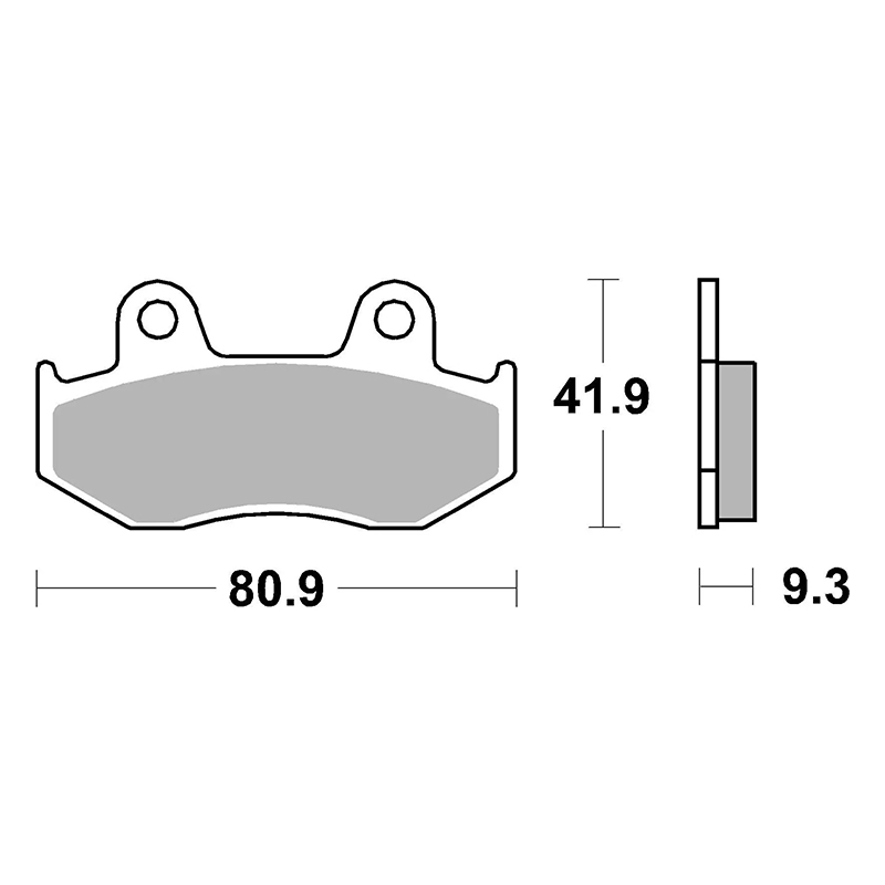 Plaquette de frein Brembo carbone céramique Honda Lead 110 2008-2009 et SH 125 2002-2008 avant - vue 3