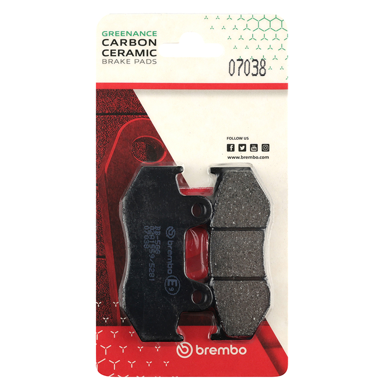 Plaquette de frein Brembo carbone céramique Honda Lead 110 2008-2009 et SH 125 2002-2008 avant - vue 4