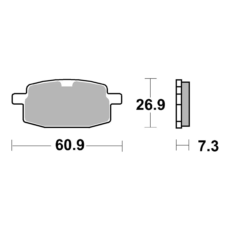 Plaquette de frein Brembo carbone céramique 07041 CC Peugeot V-Clic PGO Big Max MBK Booster Skyteam Skymax - vue 3