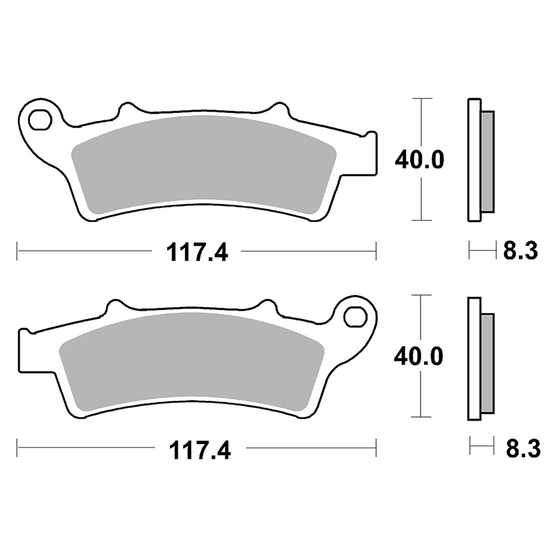 Plaquette de frein Brembo pour kymco 125 DTX360 2022+2023 av, 300 x-town 2016+2020-piaggio 350 beverly sport touring 2012+2019 av-aprilia 125 scarabeo 2004+2010 av (scooter carbone ceramique) -07045 cc - vue 3