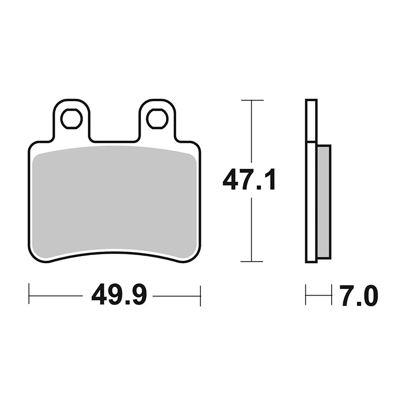 Plaquette de frein Brembo carbone céramique 07048 CC - vue 3