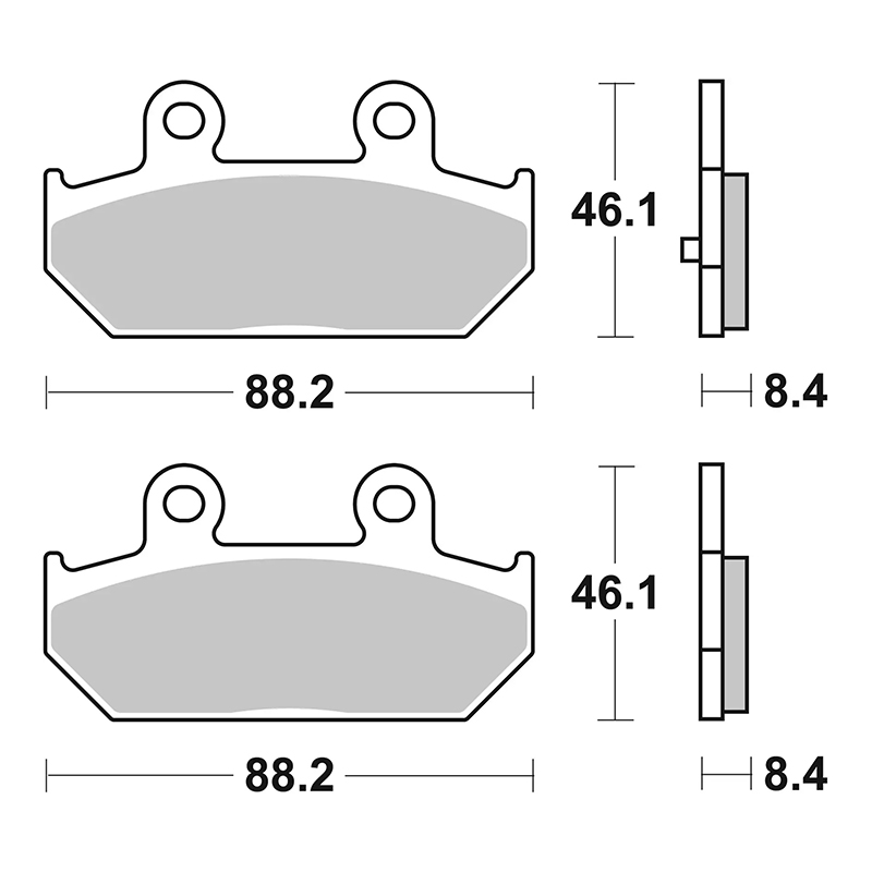 Plaquette de frein Brembo carbone céramique 07058 CC Suzuki Burgman 400/650 - vue 3