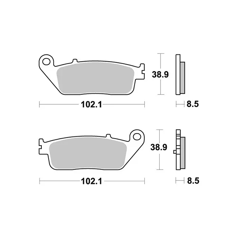 Plaquettes de frein Brembo carbone céramique pour Kymco Xciting et My Road -07098 CC - vue 3