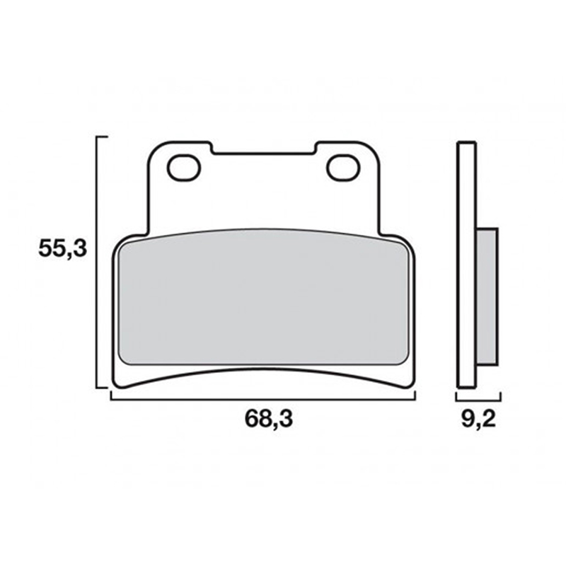 Plaquette de frein Brembo 07100 cc carbone céramique - vue 3