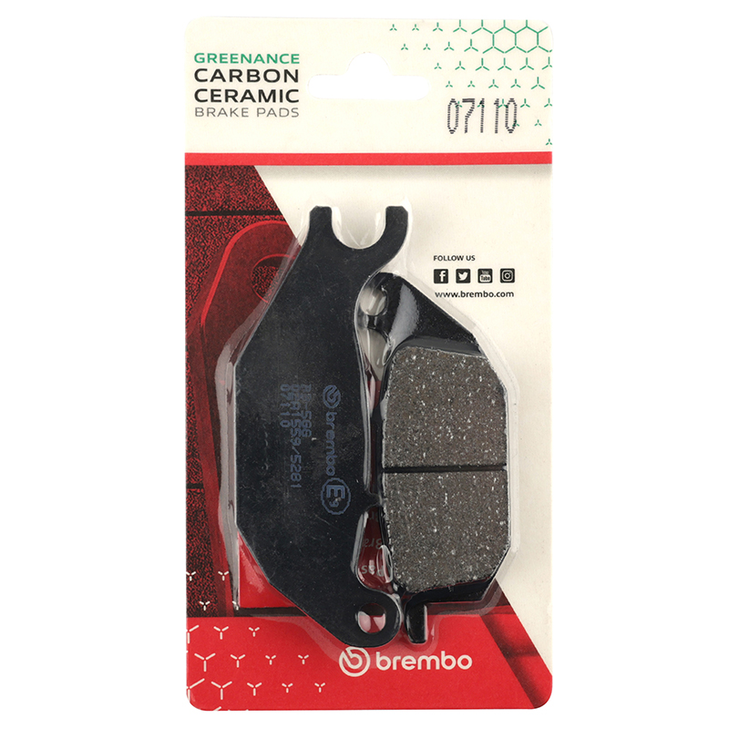 Plaquette de frein Brembo carbone-céramique arrière Yamaha 125 Tricity 2014-2019 - 07110 CC - vue 4