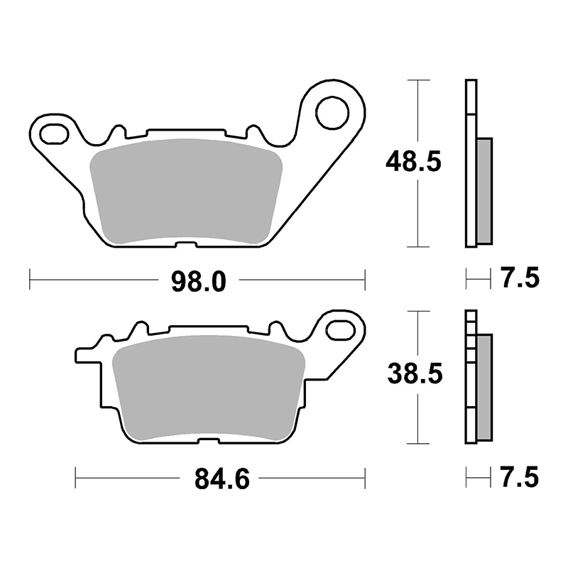 Plaquette de frein Brembo pour Yamaha 125 N-Max 2015+ avant carbone-céramique 07113 CC - vue 3