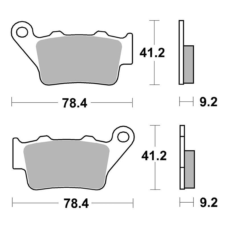 Plaquette de frein Brembo route métal fritté 07BB02SP - vue 3