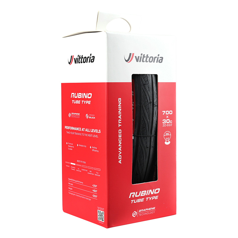 Pneu route Vittoria Rubino V Noir Graphene 2.0 TS 700 x 30 (28-622) 270G - vue 3