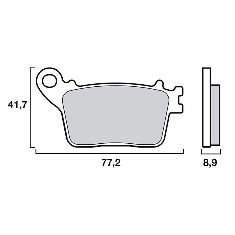 Plaquette de frein Brembo carbone céramique 07HO5907 - vue 3