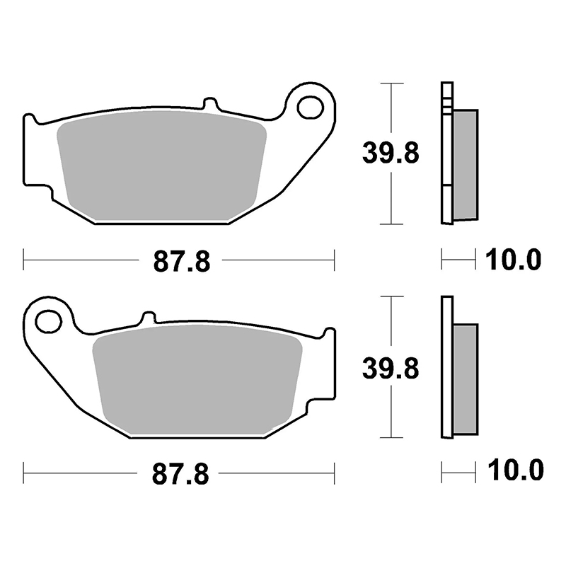 Plaquette de frein BREMBO route métal fritté 07HO61SD - vue 3