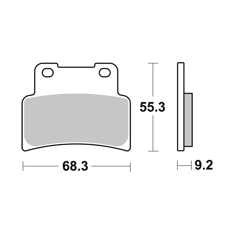 Plaquette de frein Brembo 07GR7707 carbone céramique - vue 3