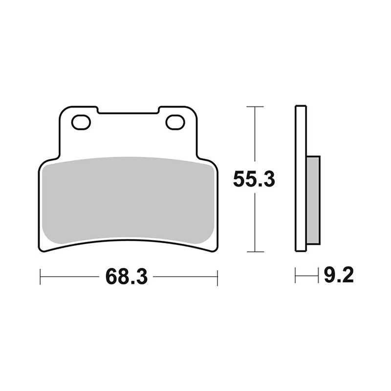 Plaquette de frein Brembo 07GR77SA route (métal fritté) - vue 3