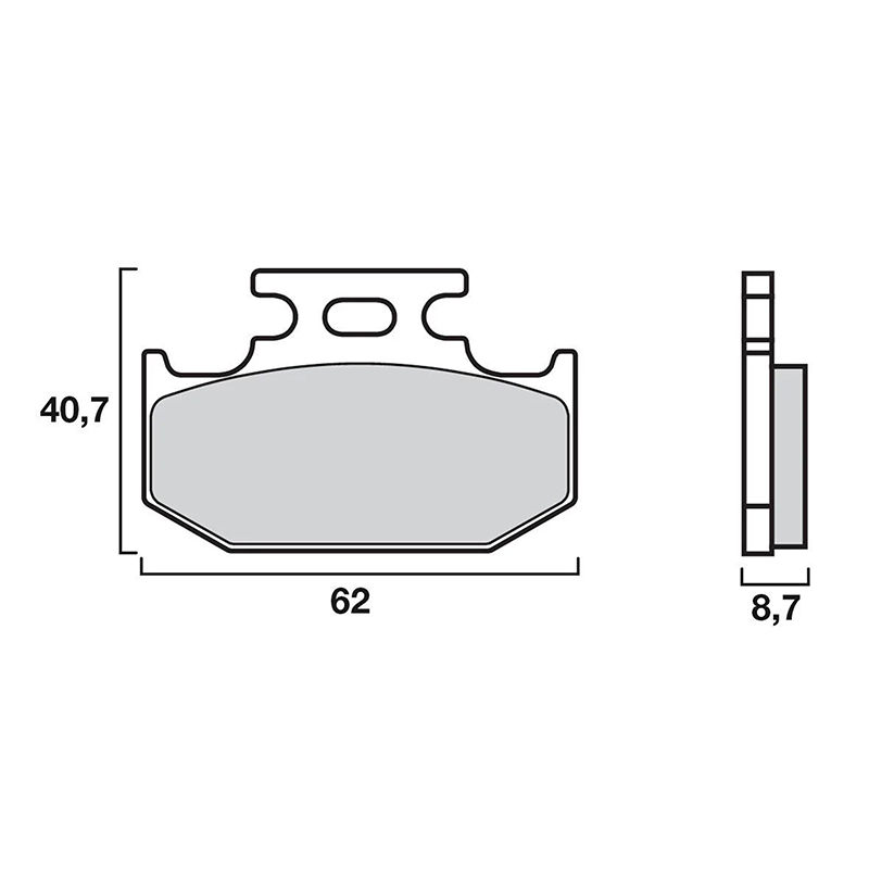 Plaquette de frein Brembo céramique carbone arrière -07KA12TT - vue 3