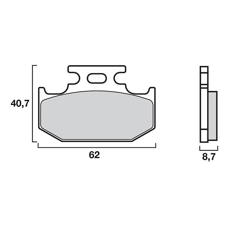 Plaquette de frein Brembo 07KA12SD métal fritté arrière - vue 3