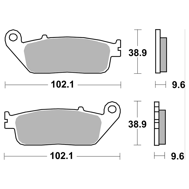 Plaquette de frein Brembo carbone céramique route 07HO4108 - vue 3