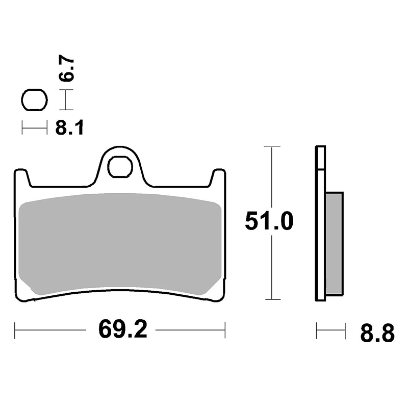 Plaquette de frein Brembo avant route carbone céramique Yamaha MT-07 MT-10 XSR 1200 XT Super Ténéré -07YA2307 - vue 3