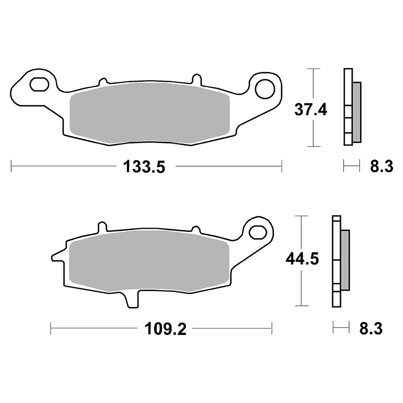 Plaquette de frein Brembo 07KA1807 route carbone céramique - vue 3