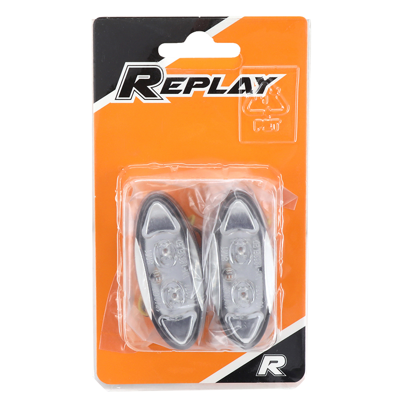 Clignotant universel Replay mini ovale 2 leds transparent-carbone (l 60MM - h 25MM - l 15MM) (homologue ce) (paire) - vue 3