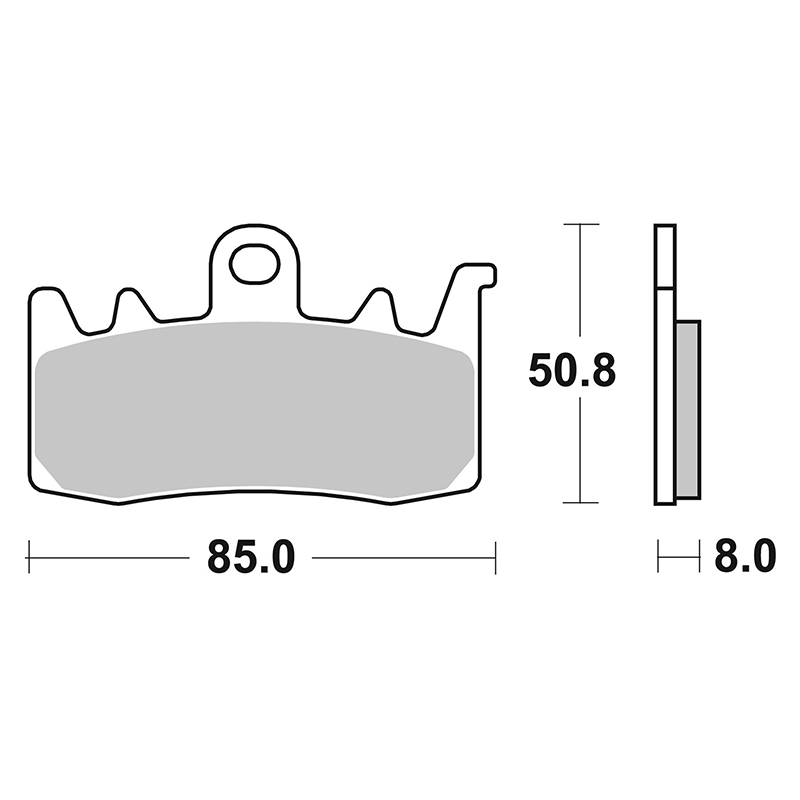 Plaquette de frein Brembo route métal fritté 07BB38SA - vue 3