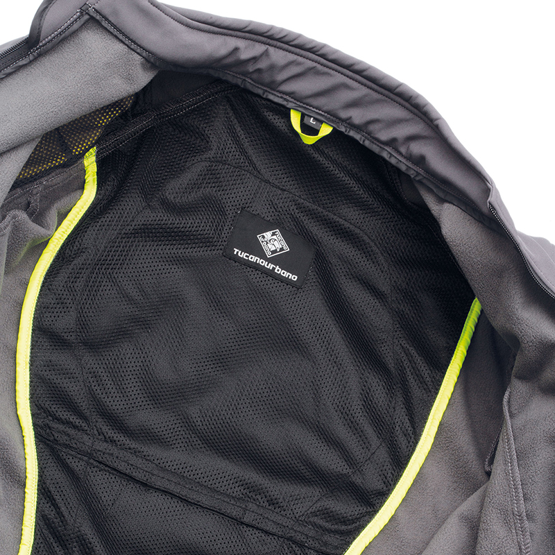 Blouson moto printemps-ete homme tucano ovetto softshell gris fonce respirant, deperlant, coupe-vent taille l certifie ce-classe a (selon la directive en17092-2020) - vue 7