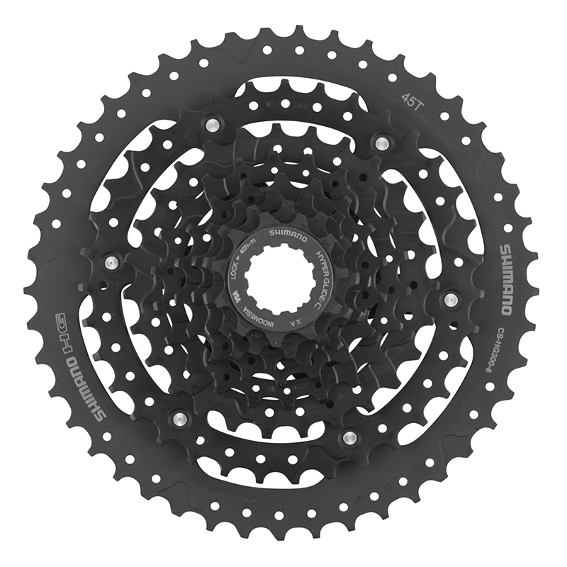 CASSETTE 8V. SHIMANO ESSA HG210 11-45 NOIR (11-13-15-18-22-27-35-45) -HG SPLINE M-