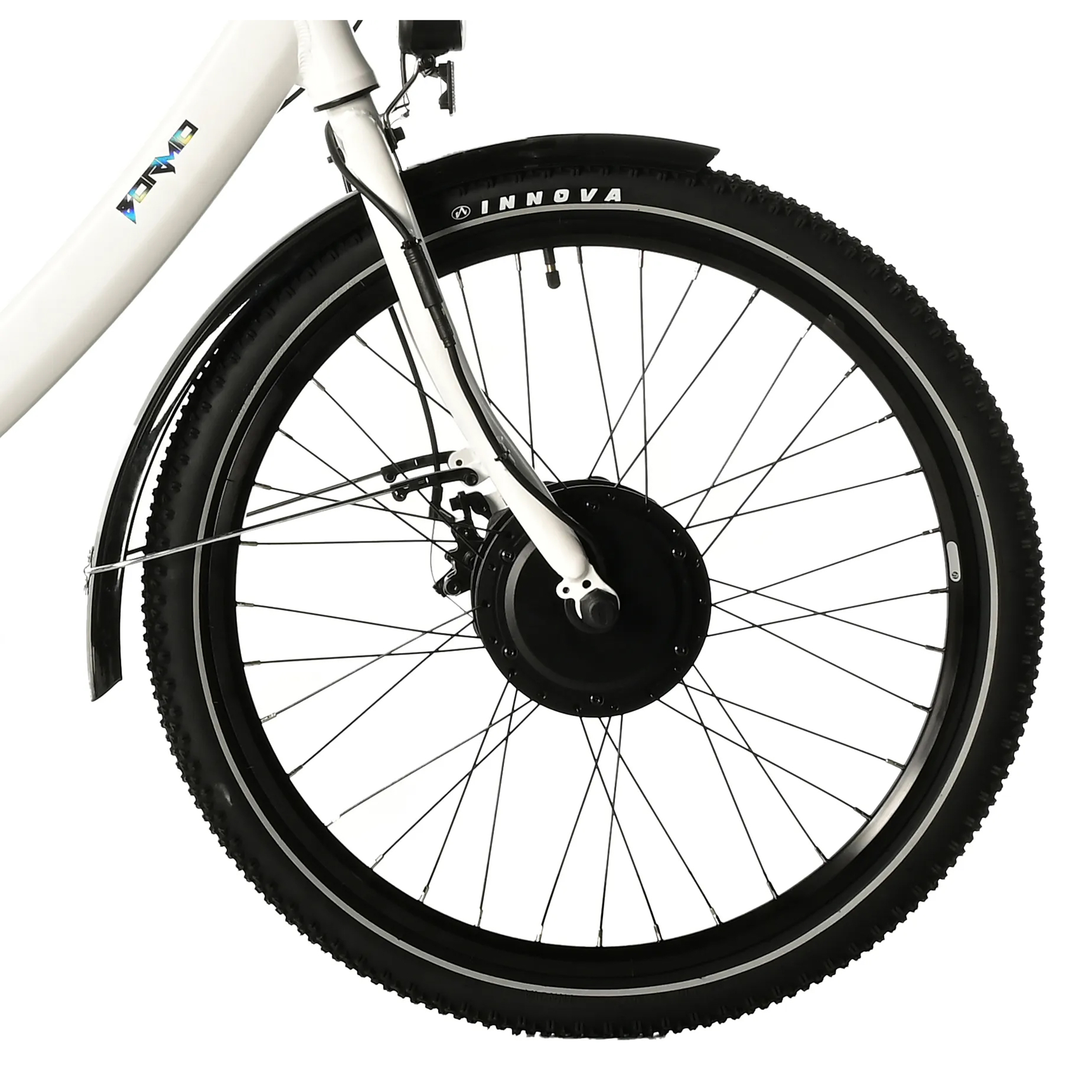 Tricycle electrique-vae city Leader Fox 24" bormio 2025 mixte blanc brillant 3V shimano nexus moteur roue av bafang 36V 45NM batterie 14,4AH (largeur hors tout 81CM) - vue 4