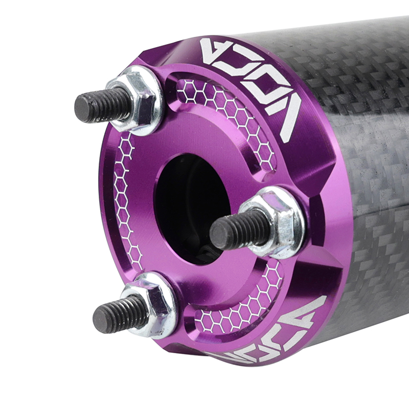 Silencieux Voca Racing 50 à boîte Voca Evo Bestia RD30400 carbone embout anodisé violet pour Rookie, Chromed, SCR, MK, Barikit - vue 2