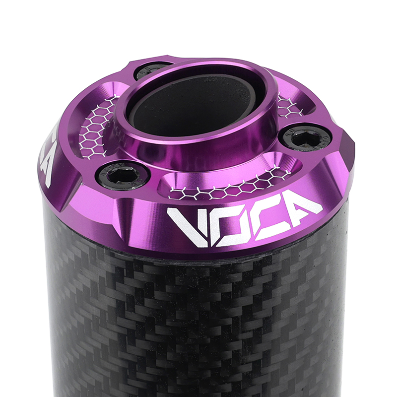 Silencieux Voca Racing 50 à boîte Voca Evo Bestia RD30400 carbone embout anodisé violet pour Rookie, Chromed, SCR, MK, Barikit - vue 3